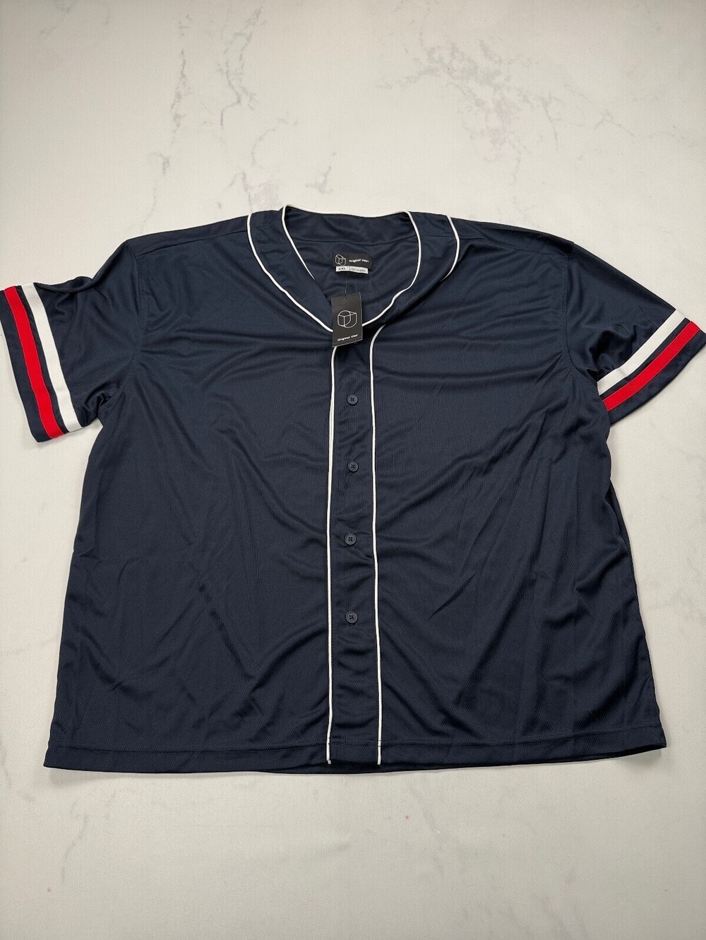 Original Use Button-Up Shirt Navy 90s Classic Sizing - Mens XXL